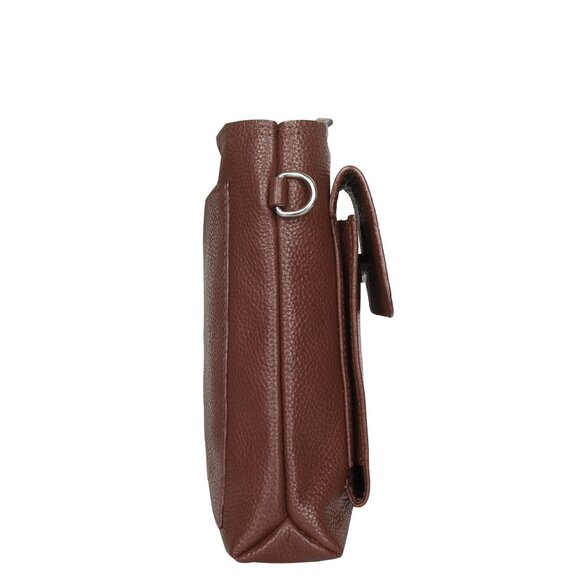 Leather Brown Crossbody Shoulder Bag for Men & Women –Sling Bag for Daily Use - Picture 8 of 10